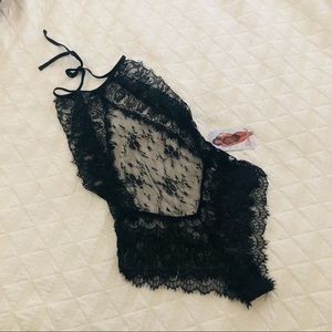 Lace black Dreamgirl lingerie romper bodysuit